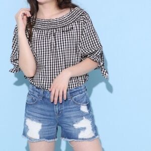 Repipi Armario High-Rise Distressed Denim Shorts